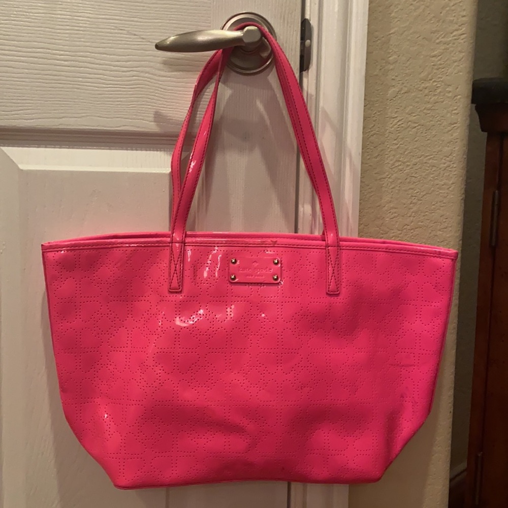 Kate spade pink tote with dust bag preowned